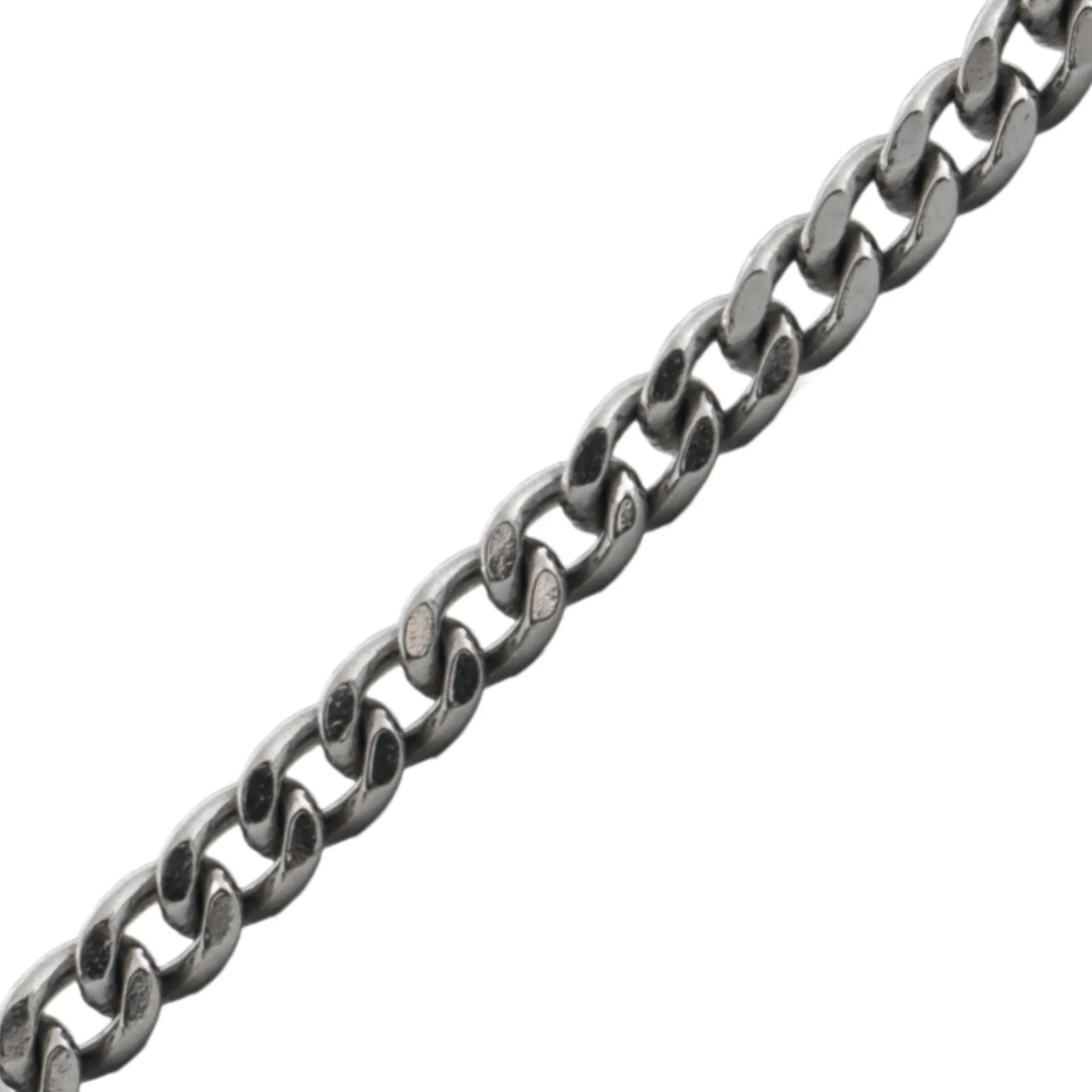 Vintage Platinum Curb Link Bracelet