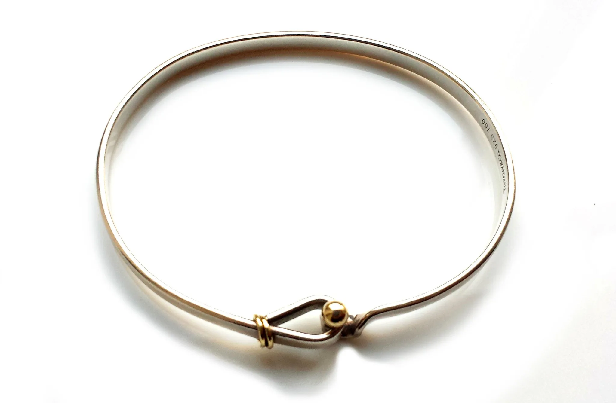 Vintage Tiffany & Co. Hook & Eye Bracelet in Sterling Silver & 18k Gold, 7½ inch