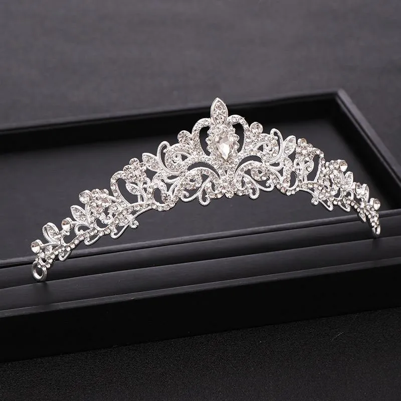 Wedding Crowns Tiaras Bridal Headpieces with Baroque Rhinestones Crystals