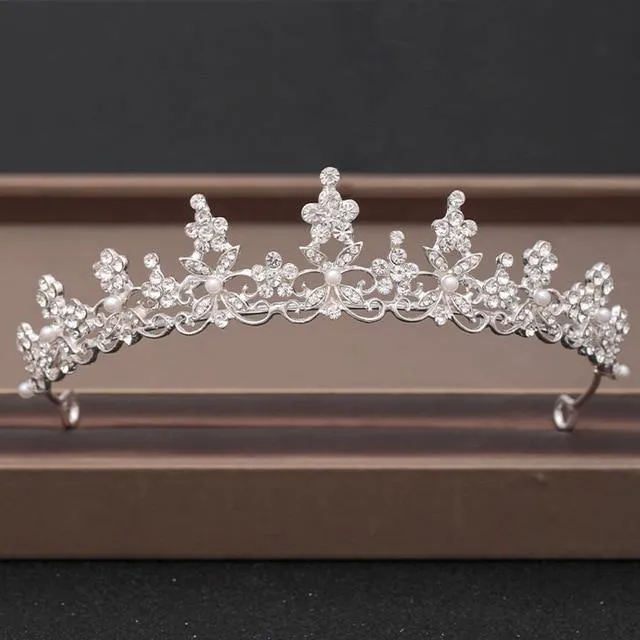 Wedding Crowns Tiaras Bridal Headpieces with Baroque Rhinestones Crystals