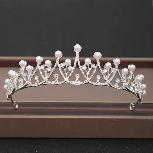 Wedding Crowns Tiaras Bridal Headpieces with Baroque Rhinestones Crystals