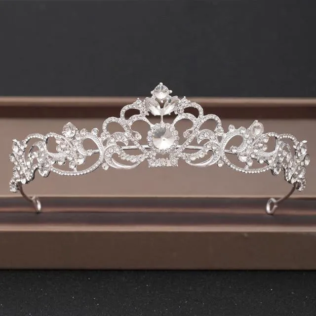 Wedding Crowns Tiaras Bridal Headpieces with Baroque Rhinestones Crystals