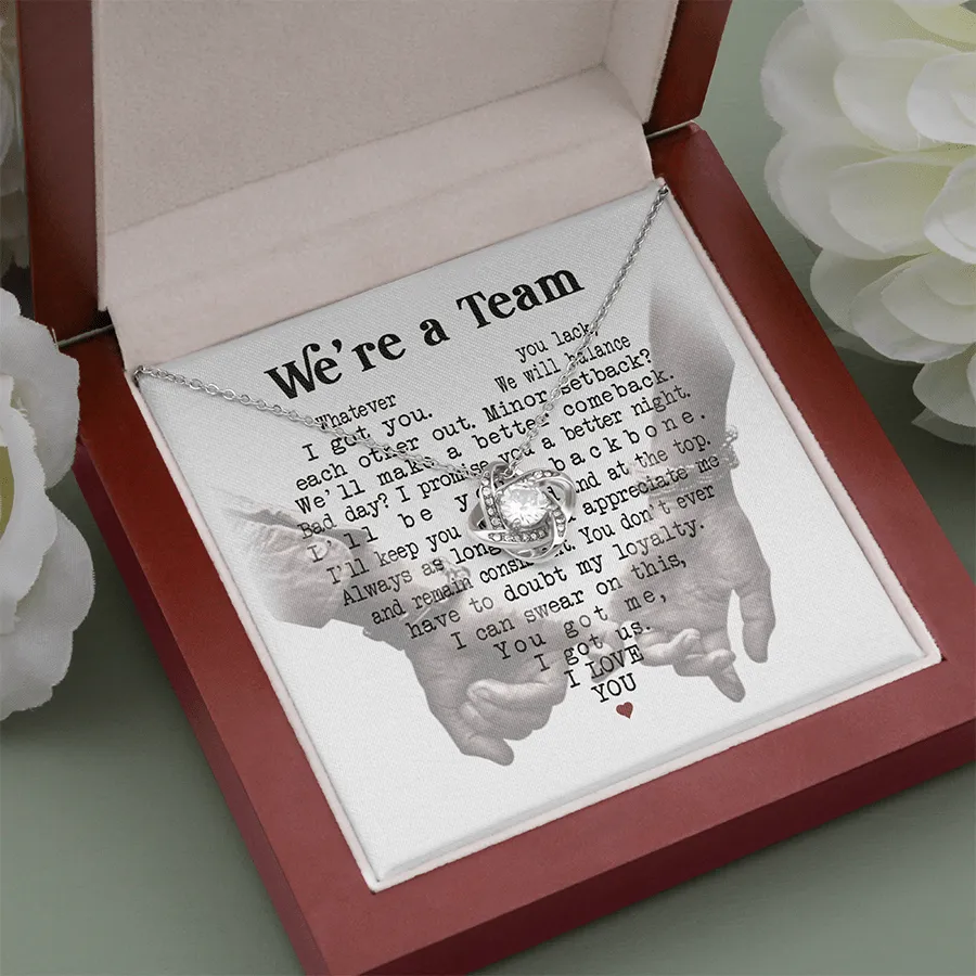 We're A Team Funny for Couple Lover Husband Wife Necklace Valentine's Day Gift For Her, For Him