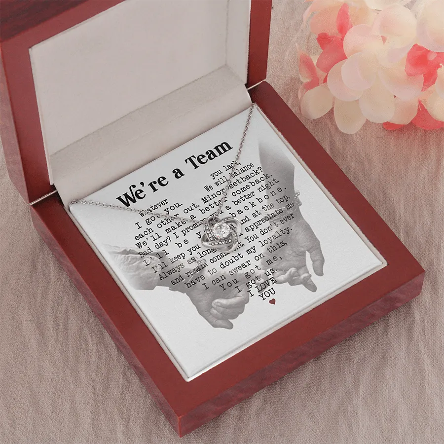 We're A Team Funny for Couple Lover Husband Wife Necklace Valentine's Day Gift For Her, For Him