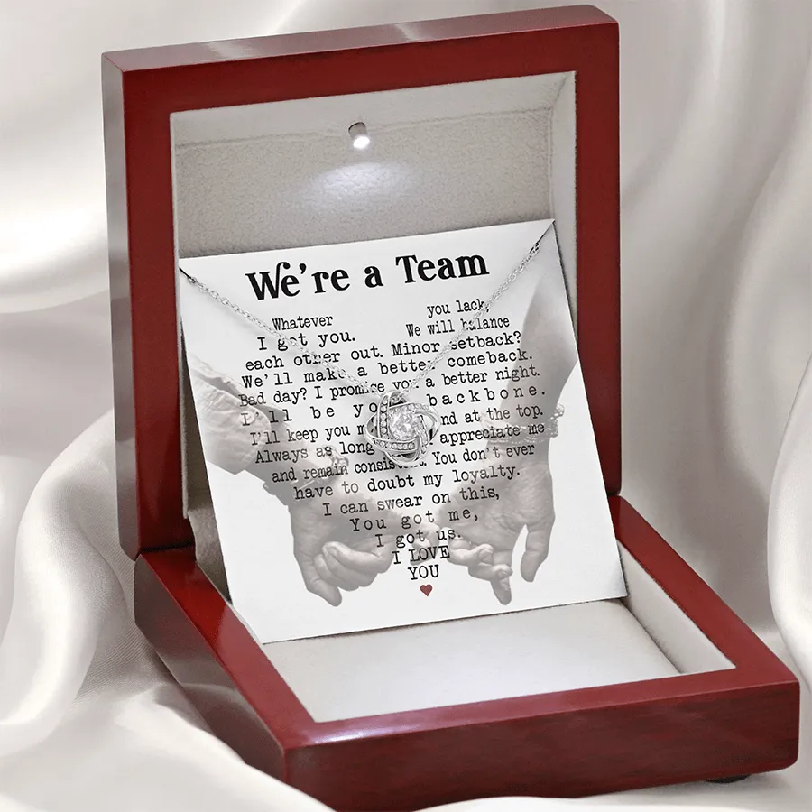 We're A Team Funny for Couple Lover Husband Wife Necklace Valentine's Day Gift For Her, For Him