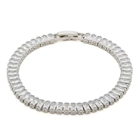 White Rectangular Zirconia Tennis Bracelet