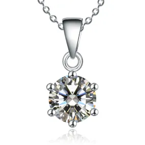 Women's Pendant S925 Sterling Silver Crystal Crown Pendant without Necklace for girls