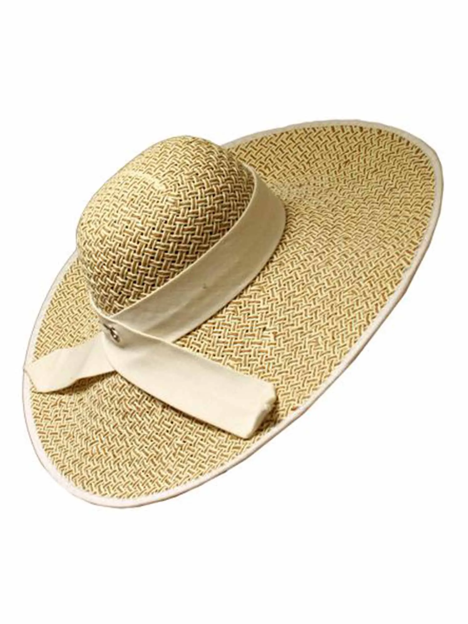 Woven Wide Brim Floppy Hat