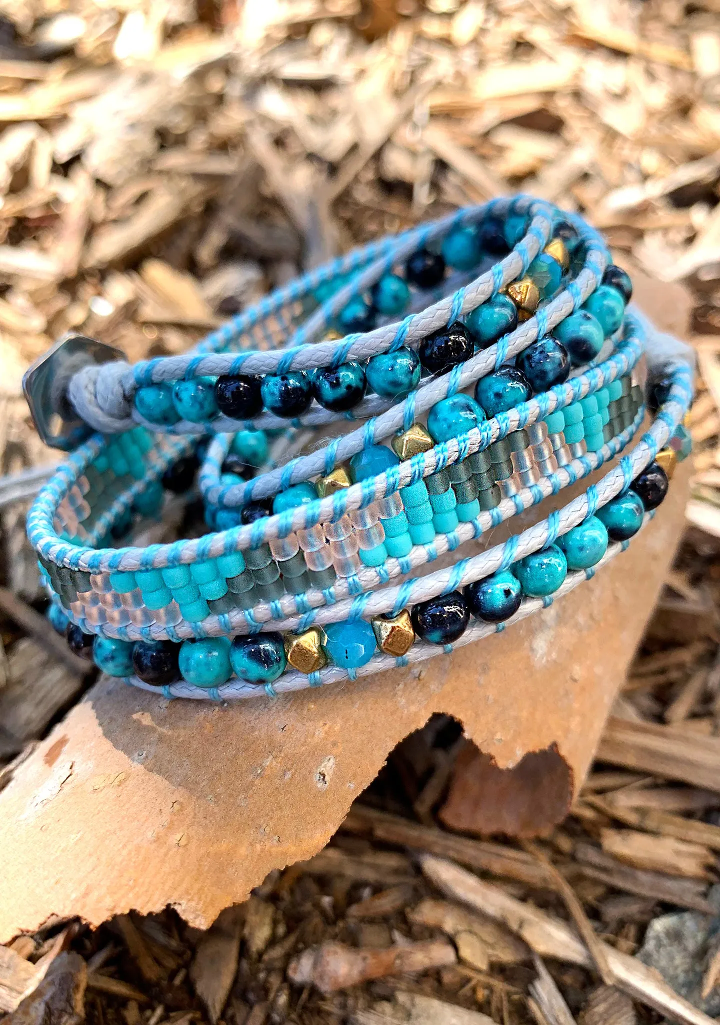 X Katie Soleil Sedona Triple Wrap Beaded Bracelet