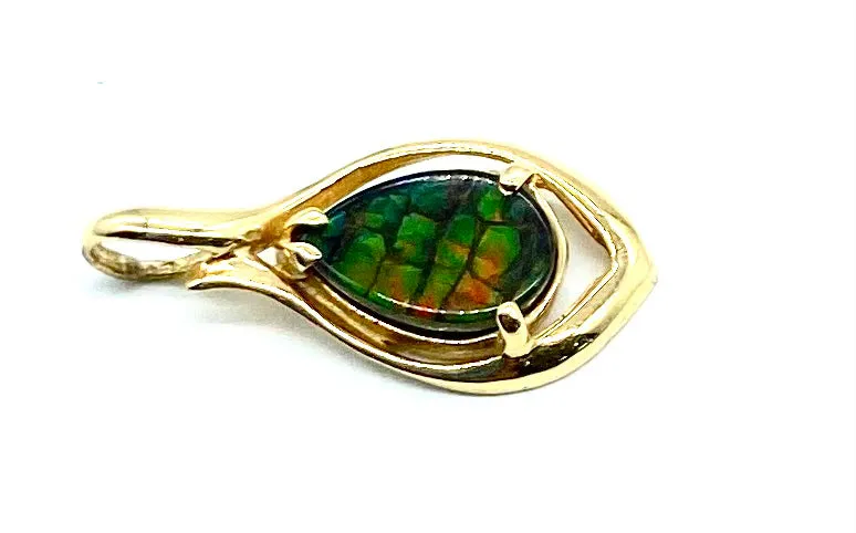 Yellow Gold Opal Pendant