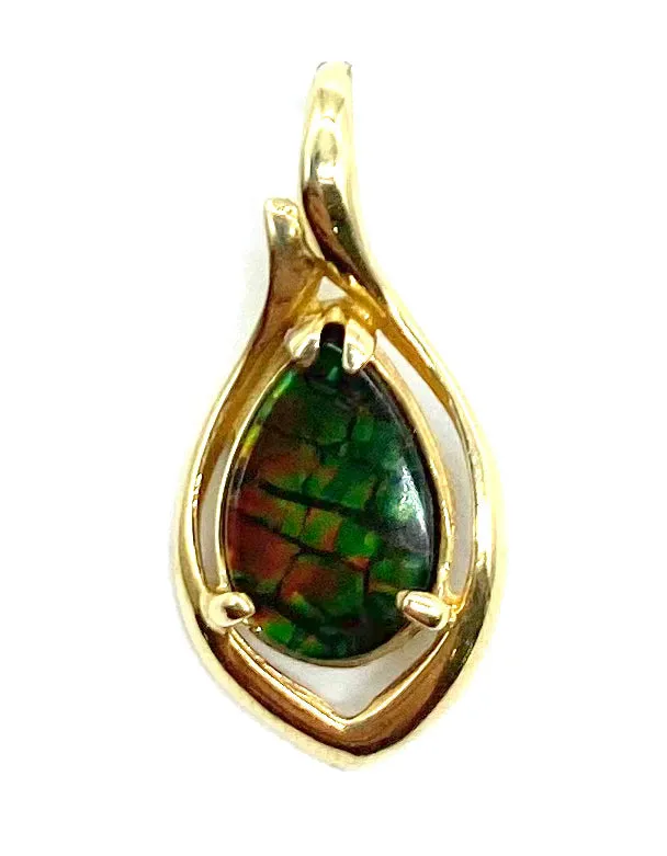 Yellow Gold Opal Pendant