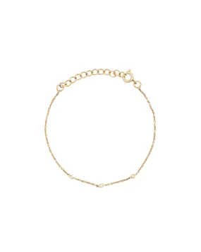 Yuri Solid Gold Trio Diamond Bracelet PRE-ORDER (Post Christmas Delivery)