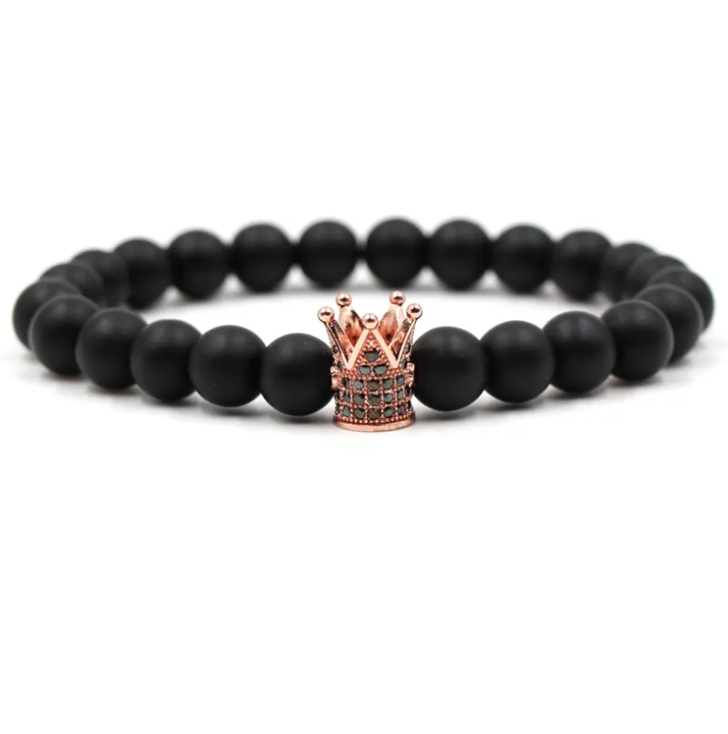 Zircon Crown Volcanic Stone Bracelet