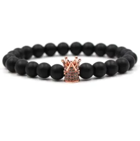 Zircon Crown Volcanic Stone Bracelet