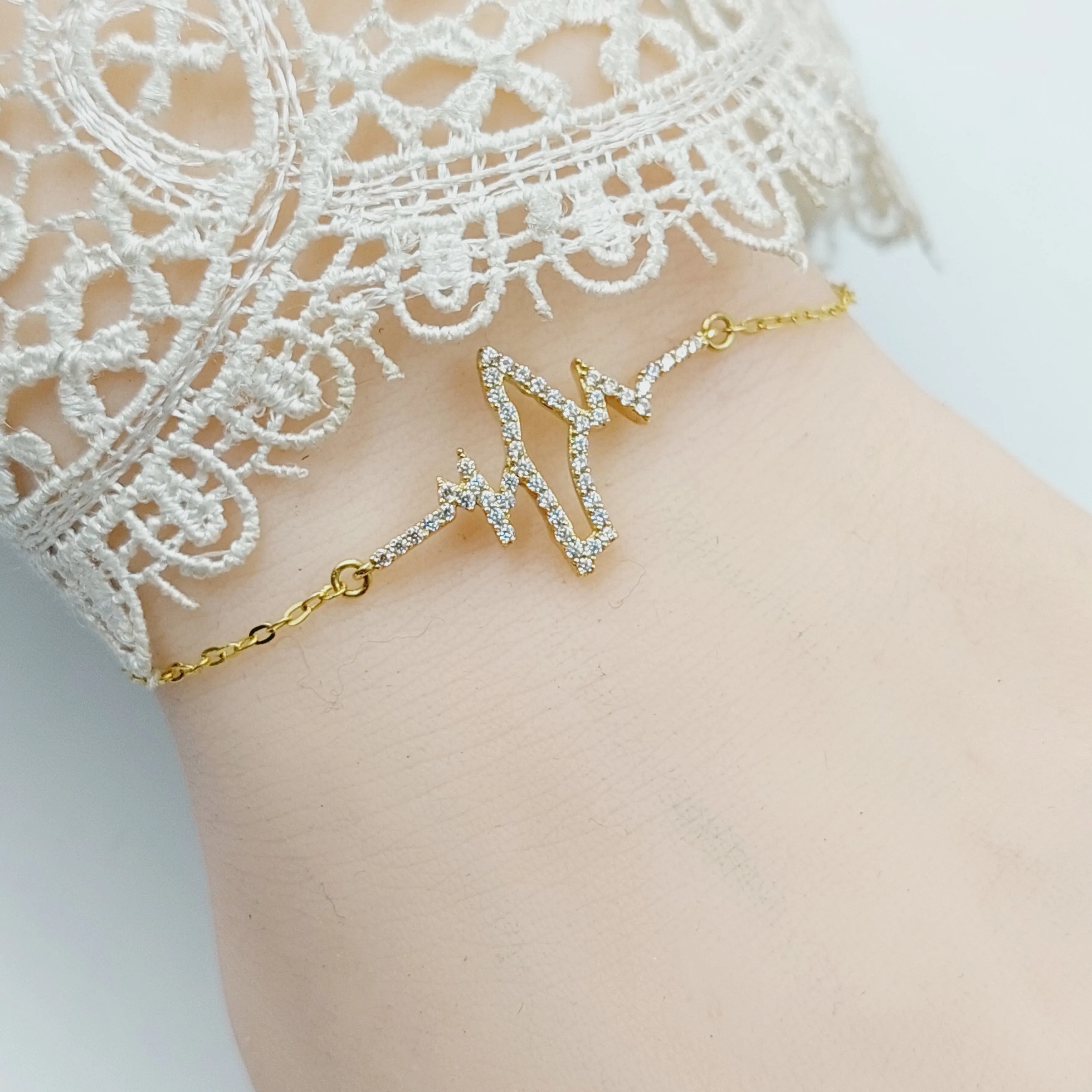 Zircon Studded Palestine Bracelet