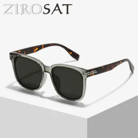 Zirosat Unisex Full Rim Square Alloy Acetate Sunglasses LY2229